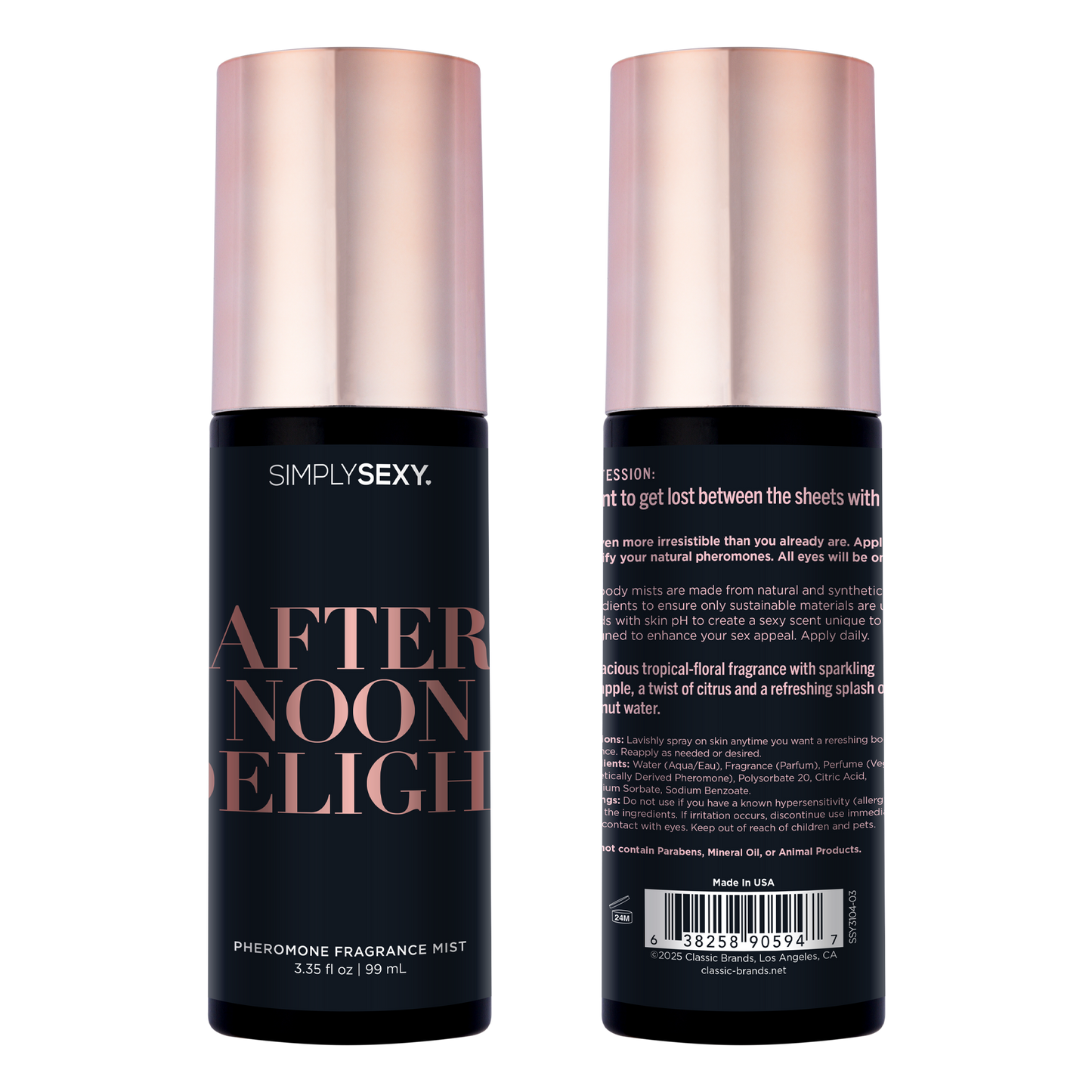 SIMPLY SEXY PHEROMONE BODY MIST - AFTERNOON DELIGHT - 3.35 floz | 99mL