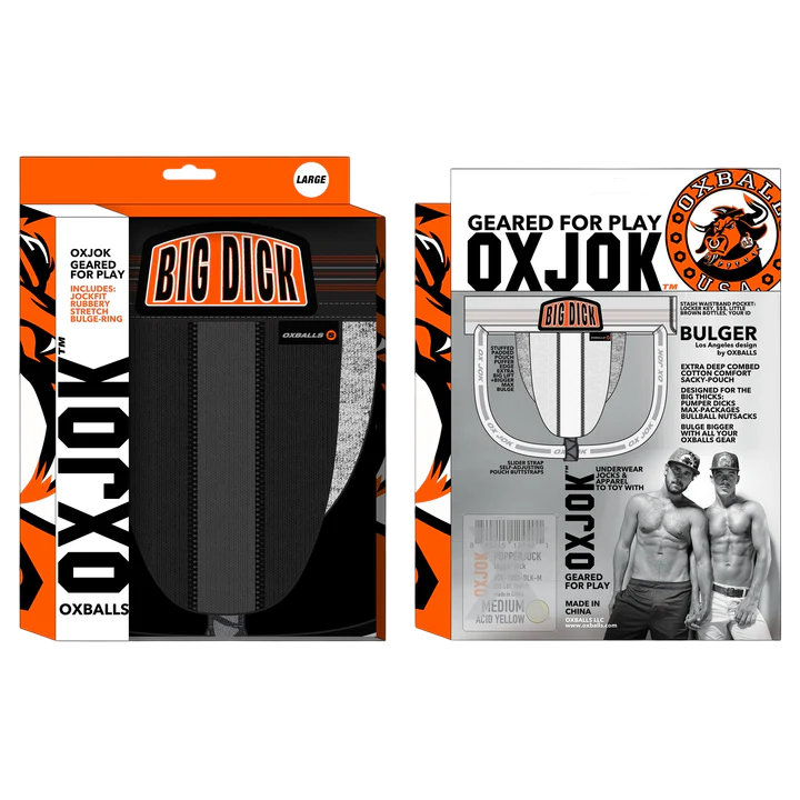 BULGER, the big pouch jock, BLACK IRON, MEDIUM