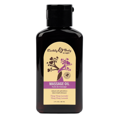 Hemp Seed at Night Massage Oil Aphrodisiac Collection Ylang Ylang Lavender 2oz / 60ml