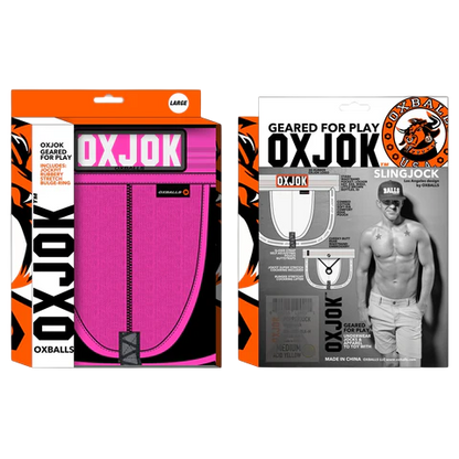 SLINGJOCK, upthrust slider-strap jock, PINK SKY, LARGE