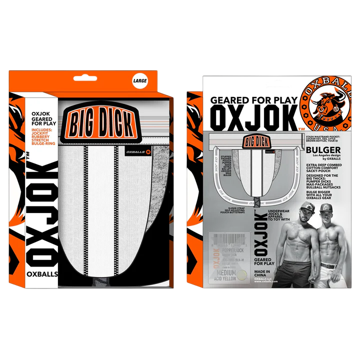 BULGER, the big pouch jock, WHITE SNOW, SMALL