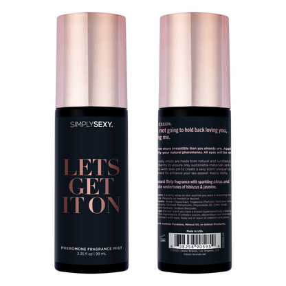 SIMPLY SEXY PHEROMONE BODY MIST - LET'S GET IT ON - 3.35 floz | 99mL