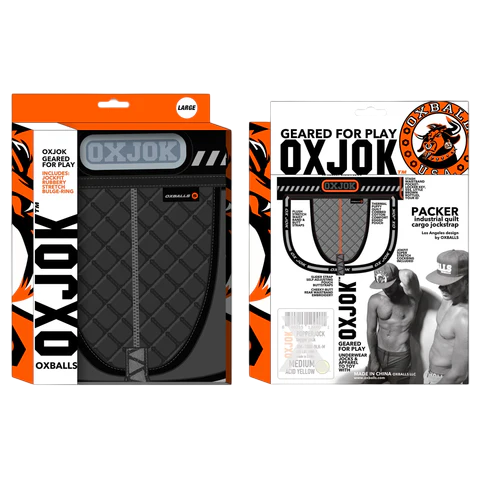 PACKER, industrial quilted cargo strapjock, BLACK PUFF, X-LARGE