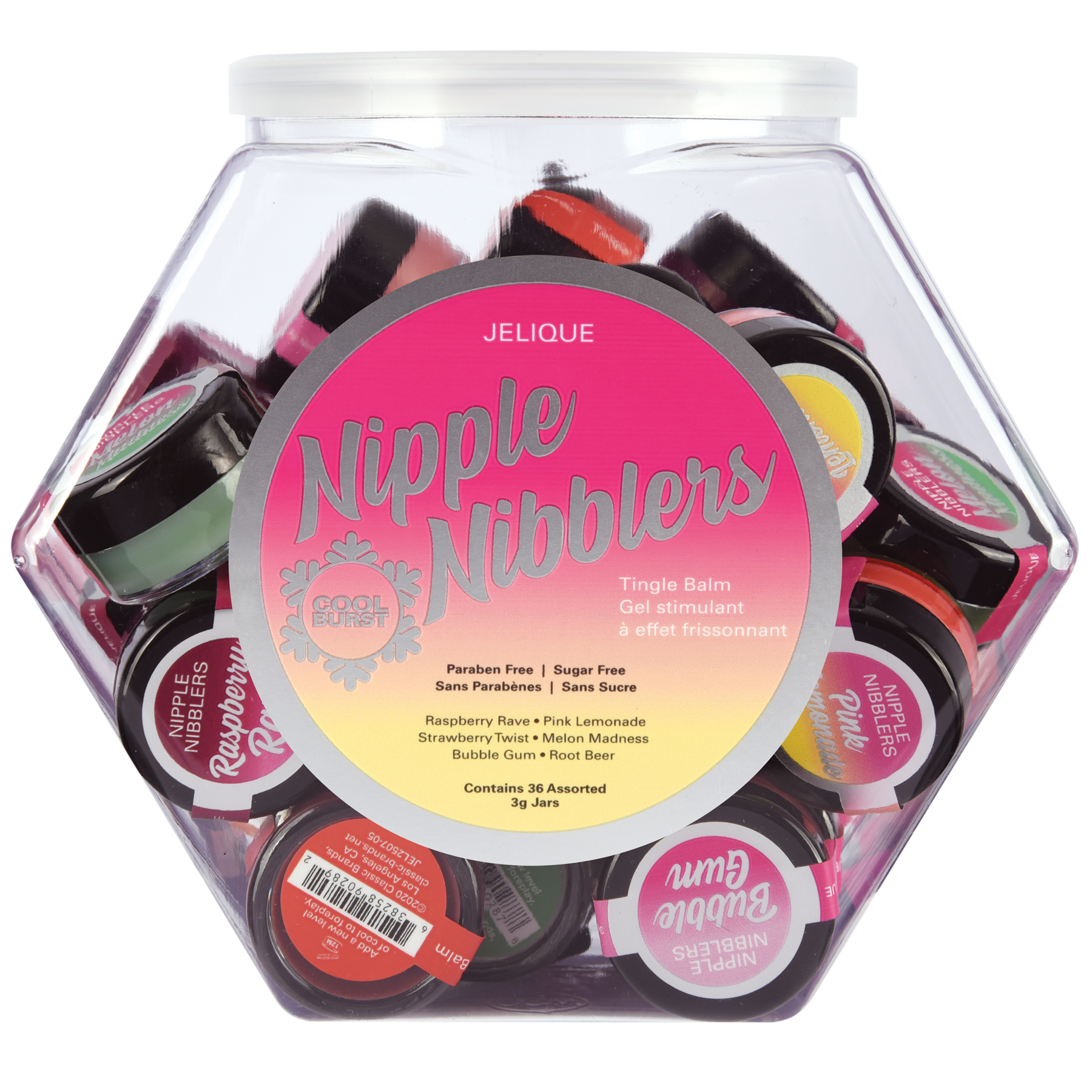 NIPPLE NIBBLERS Cool Tingle Balm Assorted 3g Bowl of 36 - DISPLAY